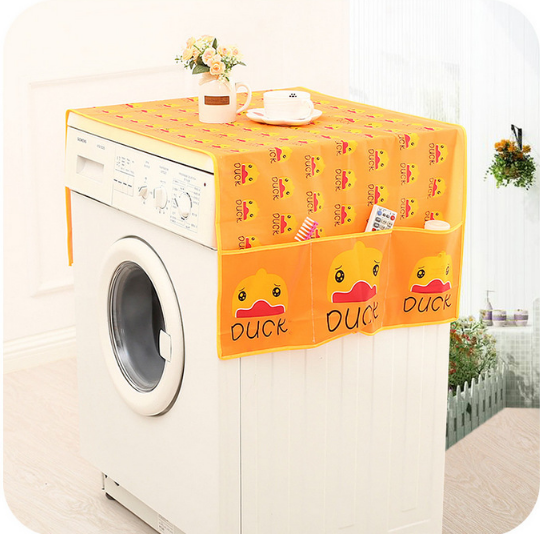 Cartoon waterproof washing machine cover cloth, refrigerator cover, refrigerator towel, fully automatic washing machine cover, dust cover, drum washing machine Specification image
