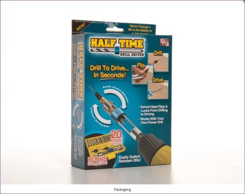 高速钢钻头批头风批双用螺丝刀20件组合套half time drill 20bits