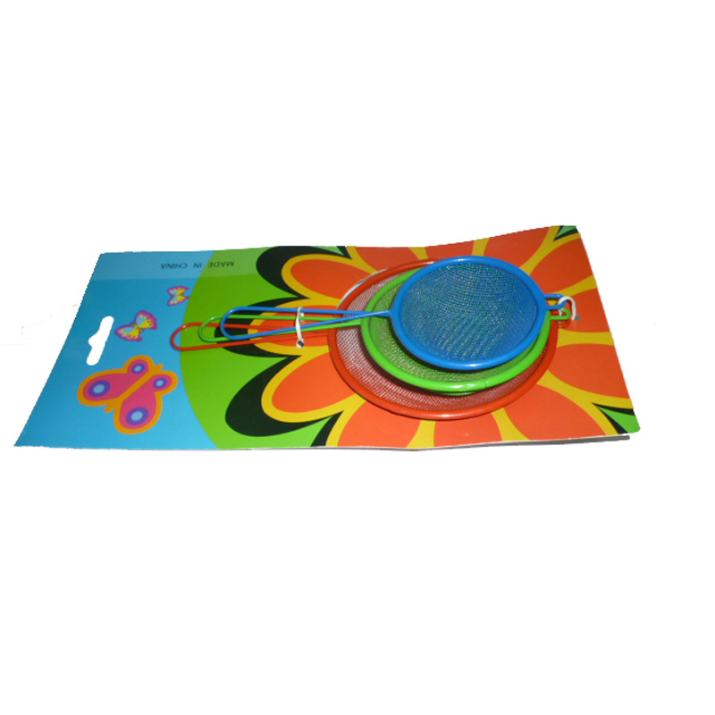 Low price direct sale of 3 pieces of flower-coated iron oil grille kitchen small tools network leakage 7/9/11 Specification image
