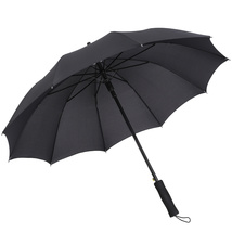 现货工厂直销长柄黑色直杆晴雨伞定制广告伞礼品伞可印logo