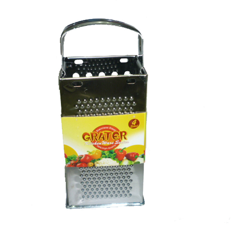 厂家直销高质量8寸扁钢柄不锈铁四面刨 土豆刨丝器 厨房擦丝器图