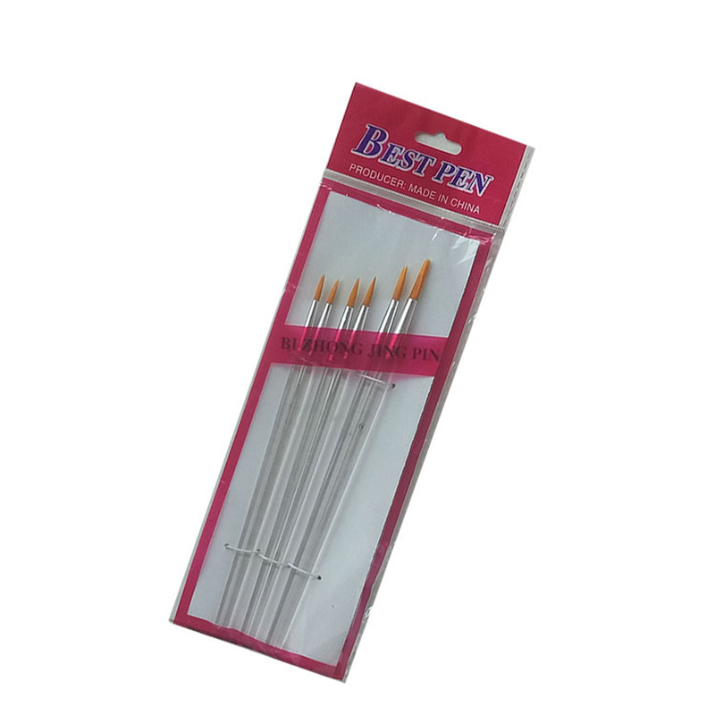 Factory direct sale of 6 transparent tipped oil painting brushes from Sanjian Application Scenario
