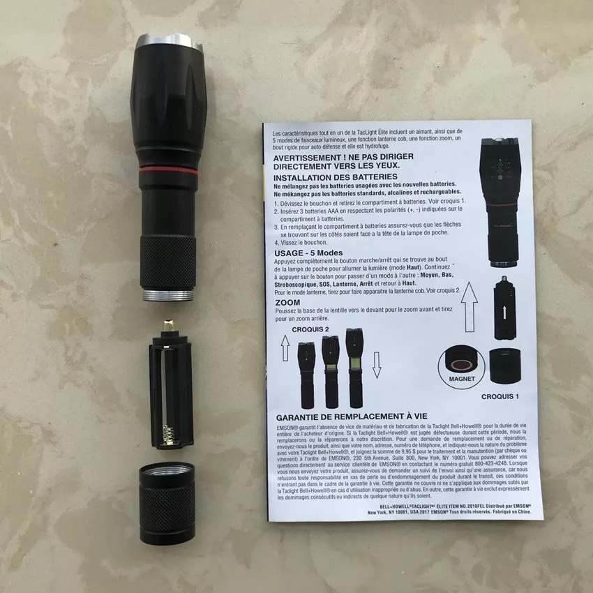 مصباح يدوي من طراز TV يعمل بالضوء الساطع 40X قابل للتمدد Specification image