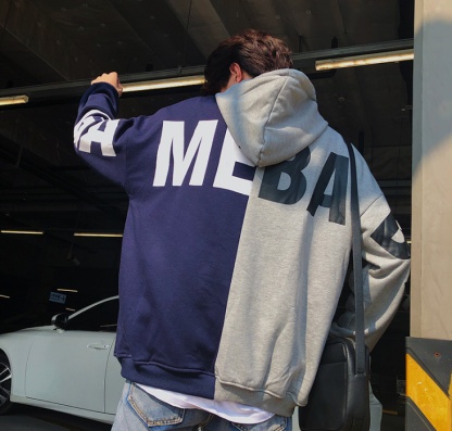 The new hooded loose hooded sweatshirt WY10 Hong Kong-style hooded casual jacket is a trendy outerwear for men and women