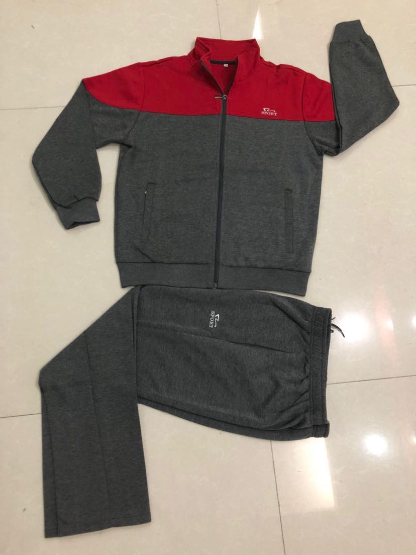 库存男女同款休闲套装2个色5个码11000套