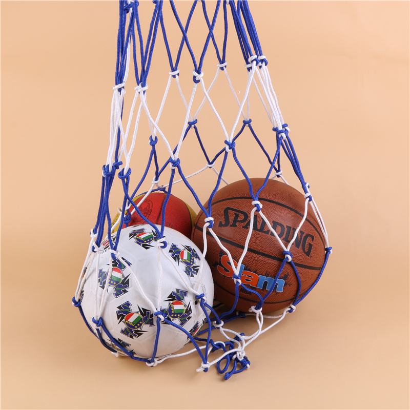 双色加大加粗篮球排球足球网袋 运动球类及装备便携网兜图