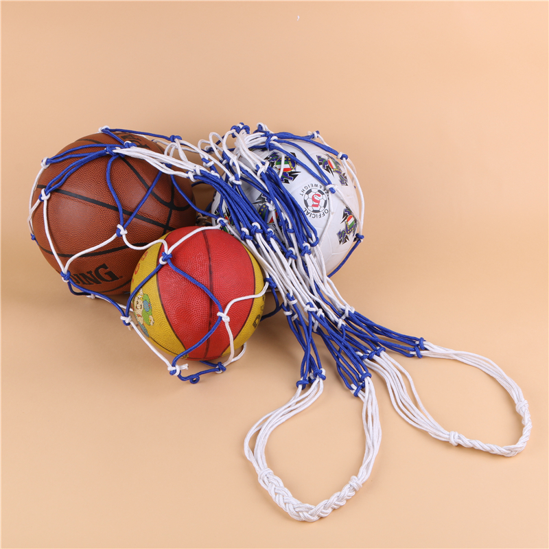 双色加大加粗篮球排球足球网袋 运动球类及装备便携网兜细节图