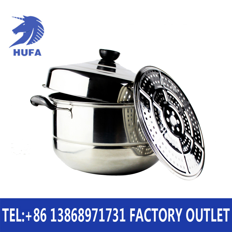 Stainless steel steamer, soup pot, double-layer thickened double-layer steamer, steamer cage, steamer