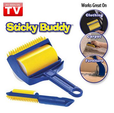 现货 sticky buddy 灰尘滚筒刷 粘毛滚 衣物除尘滚 多功能粘尘器产品图
