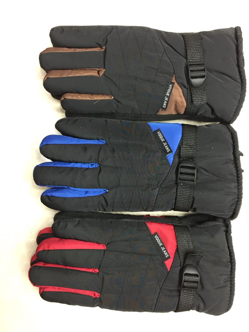 Factory direct sales of winter fashionable and casual thickened fleece warm men's gloves, anti-slip cycling cotton gloves