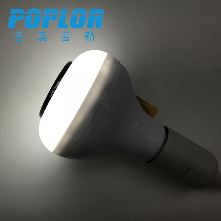 LED smart Bluetooth audio bulb 12W colorful RGBW dimming remote control bulb with U disk Specification drawing