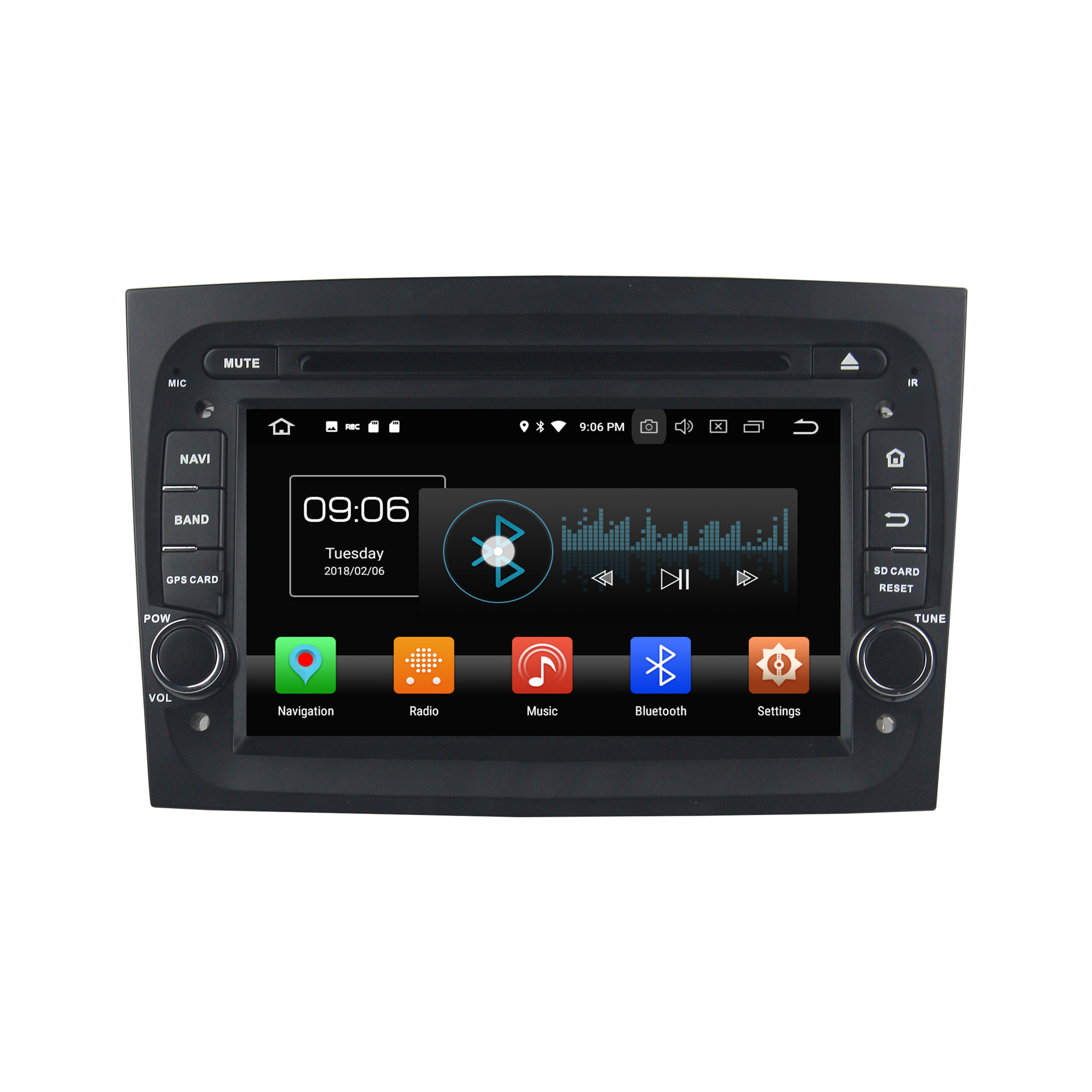 2016 多宝PX5方案安卓8.0+8核4+32G+高清+手机互联+DAB