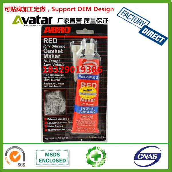 ABRO Red sealant Strong adhesive automotive sealant Automotive high temperature sealant 85g