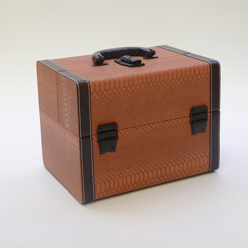 New real shot double open makeup box makeup box aluminum alloy wholesale good quality