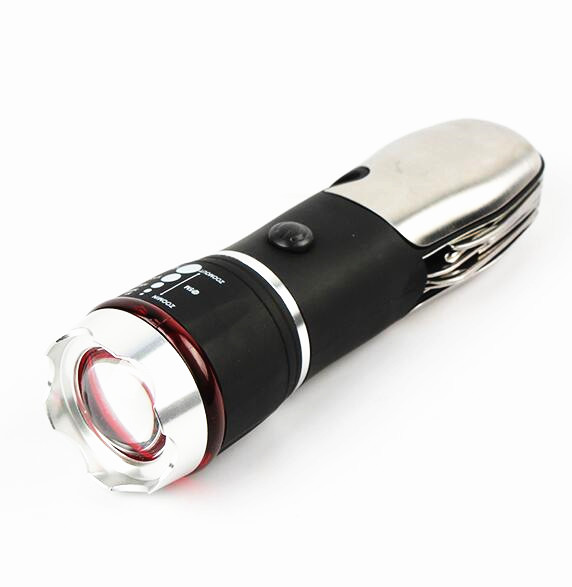 伸缩安全锤多功能工具手电筒 车用应急破窗器照明手电筒礼品策划