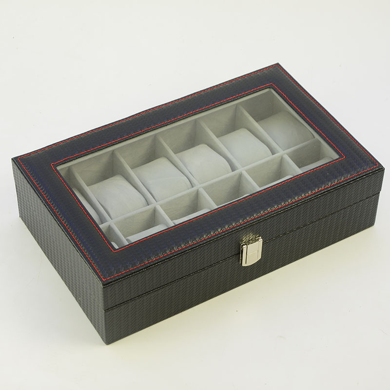 12 high-grade PU watch box jewelry box gift box jewelry box manufacturers direct selling watch box spot thumbnail