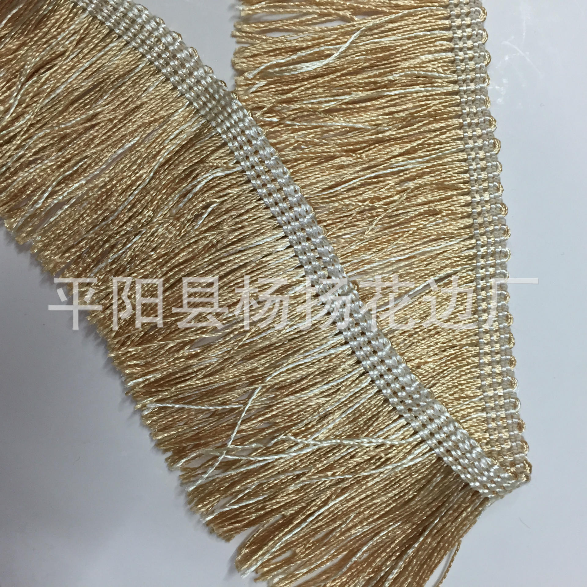 厂家直销 涤纶土黄色流苏排须花边服装辅料 5cm 欢迎订购细节图