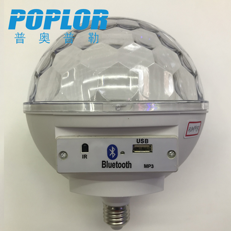 LED蓝牙音响舞台灯 RGB彩色水晶魔球 星空灯220V可插U盘播放