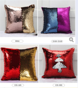 Two-color color-changing magic flap pillowcase, writing sequin pillowcase, sofa cushion cover Specification image