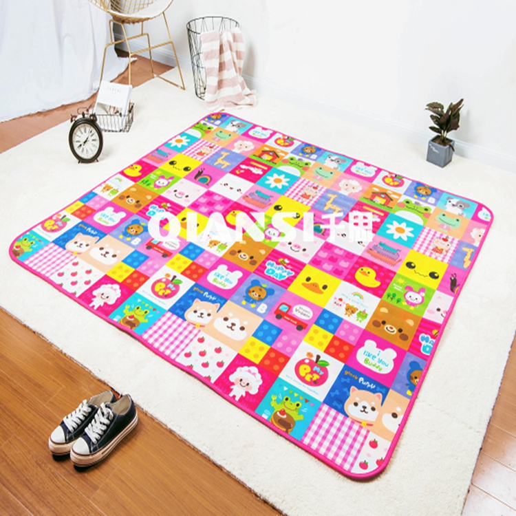 千思     厂家直销 婴儿童宝宝爬爬垫加厚户外泡沫防潮地垫爬行垫 爆款图