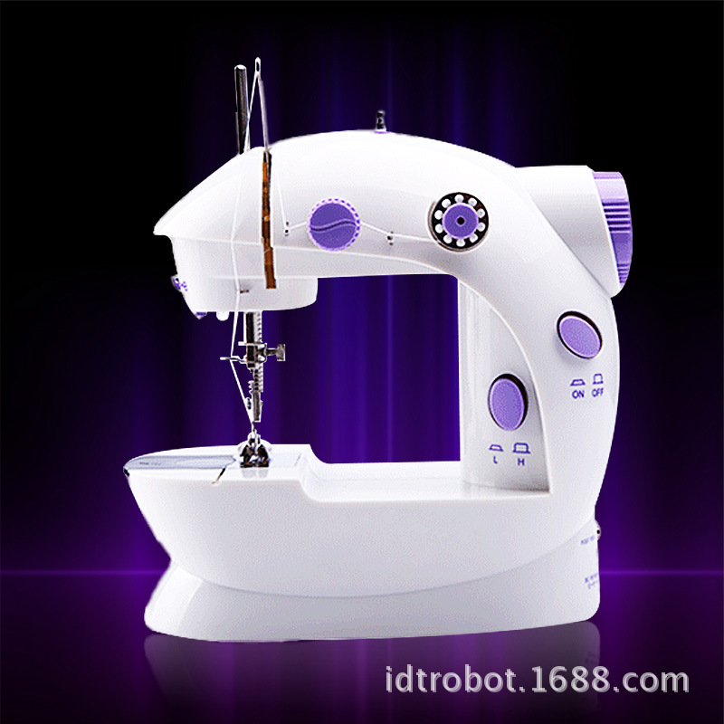 202缝纫机家用 手工缝纫机 微型缝纫机 迷你电动缝纫机带灯刀