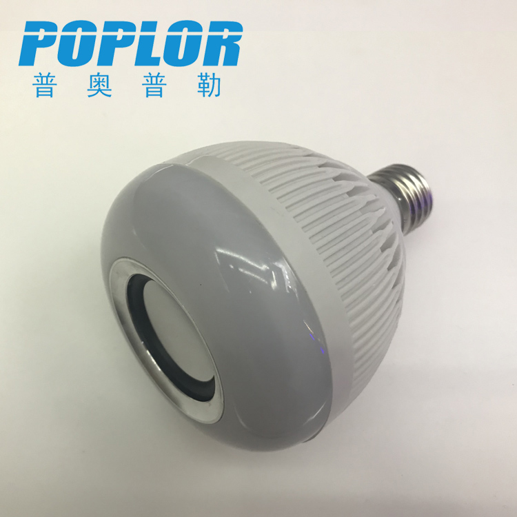 LED智能蓝牙音响球泡灯 12W七彩RGB调光遥控灯泡产品图