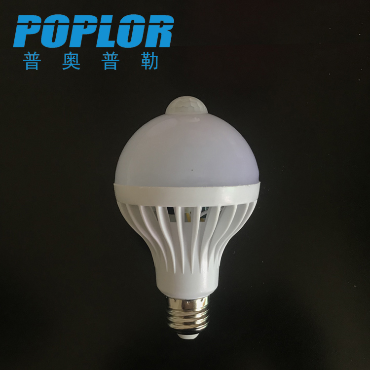 LED智能人体感应球泡灯 5W感应灯泡楼道灯走廊灯PC细节图