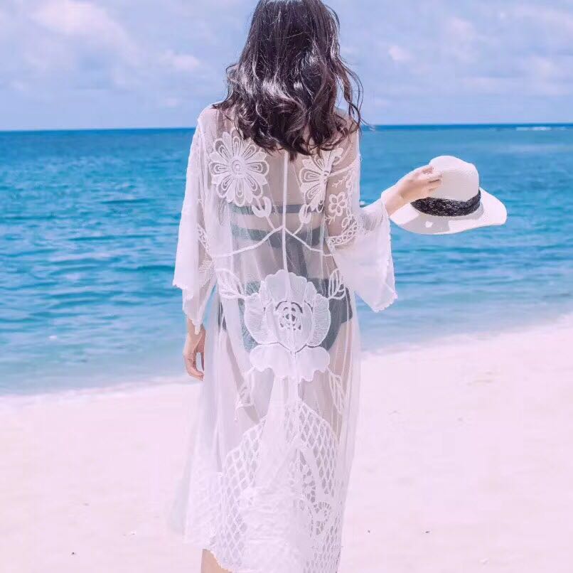 蕾丝防晒衣披肩欧美流行蕾丝花边 沙滩罩衣罩衫产品图
