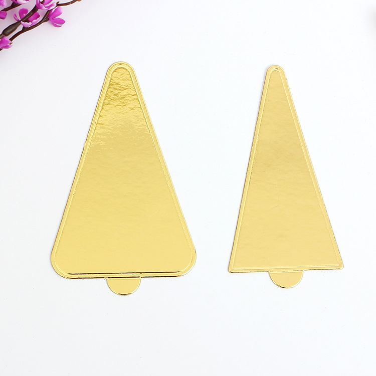 Manufacturers Direct Sales Of Cake Cushion Wholesale Thousand Layer Cake Gaskets Triangle Small Gold Card Thickened Cardboard Base details Picture