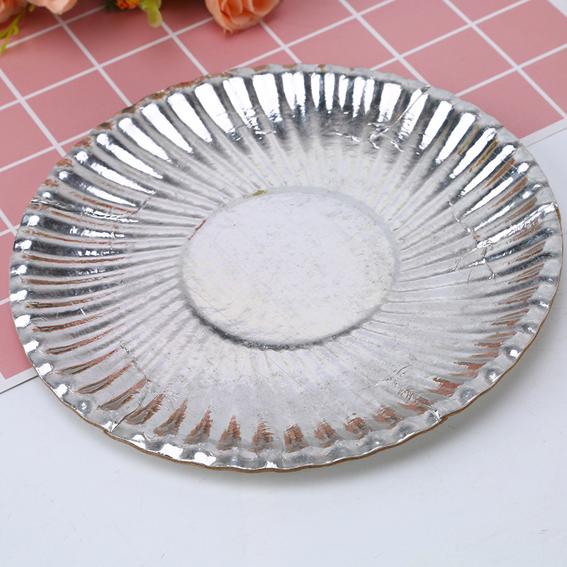 Manufacturers Direct Sales Disposable Cardboard Tray Dessert Birthday Cake Base Round Paper Products Gold And Silver Tray details Picture