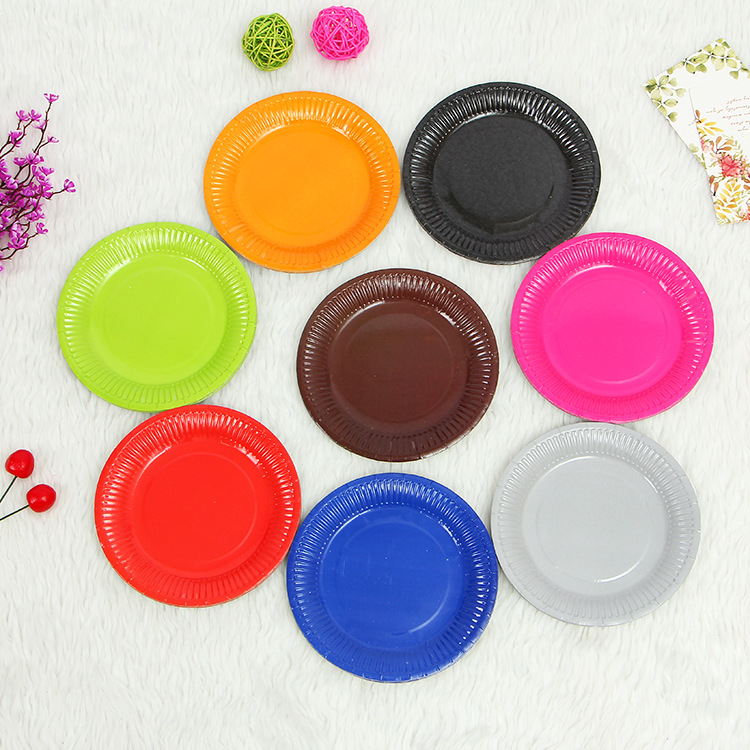 儿童一次性纸制盘 周岁生日蛋糕托盘 盘餐具碟子派对用品盘子