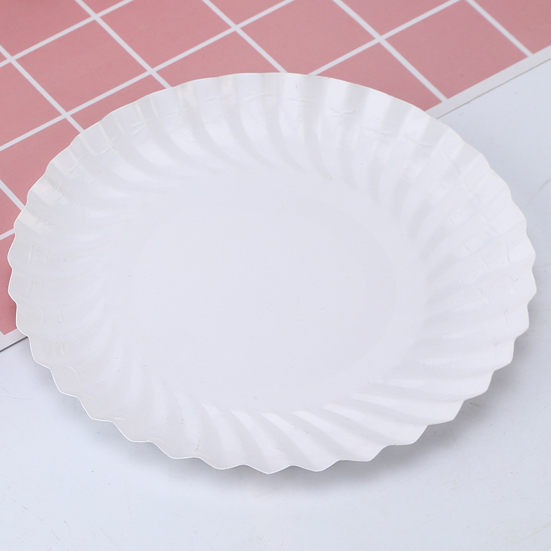 Birthday Party Supplies Birthday Cake Plate Colorful Fruit Paper Plate Disposable Cutlery Yellow Hot Gold Party Paper Plate Application Scenario