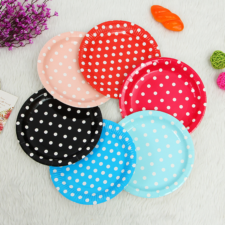 Factory direct sales of disposable paper products, small plates, fashionable and creative, small defect Western food snack plates, wholesale paper trays details Picture