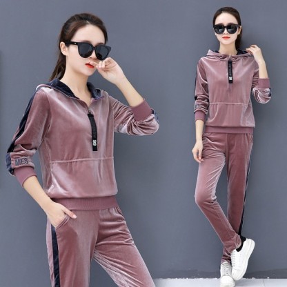 Casual sportswear set women's fashion canary sweatshirt two-piece set