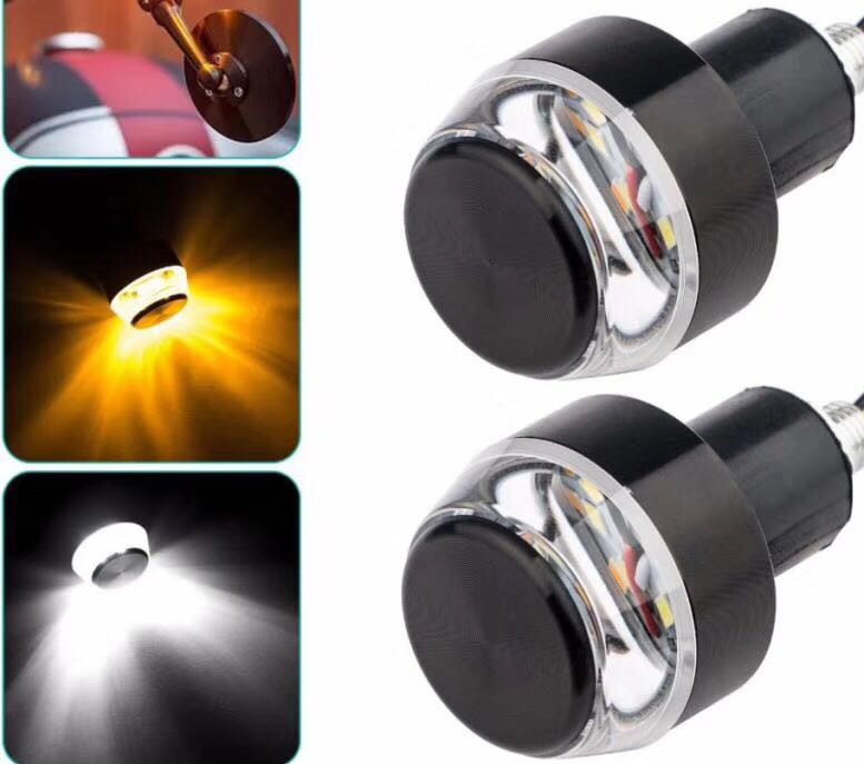 Motorcycle LED handlebar plug light, dual-color turn signal light, handlebar plug decorative light, led light, 12V driving light Application Scenario