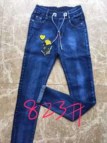Real shot 2018 autumn Korean version elastic waist casual slimming big size small feet jeans women