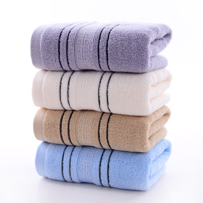 Yiwu daily-use pure cotton towel manufacturer direct sales, fashionable, thickened, super soft, can be printed with LOGO