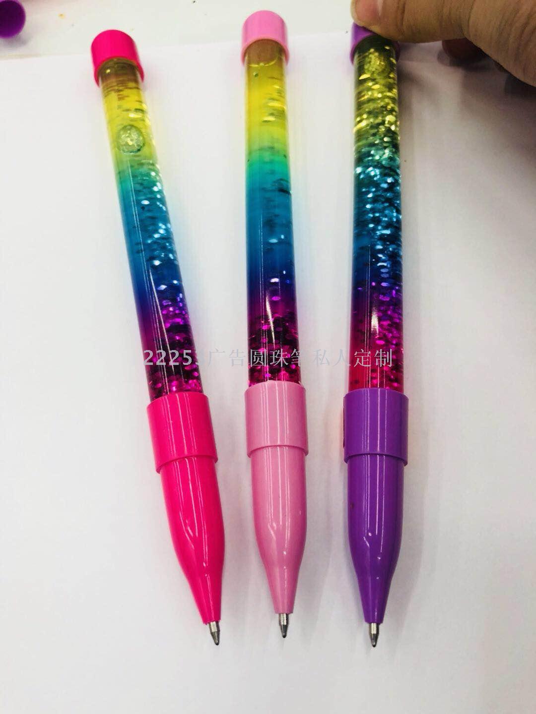 New fairy advertising ballpoint pen web celebrity douyin rainbow pen can be customized LOGO into ink pen