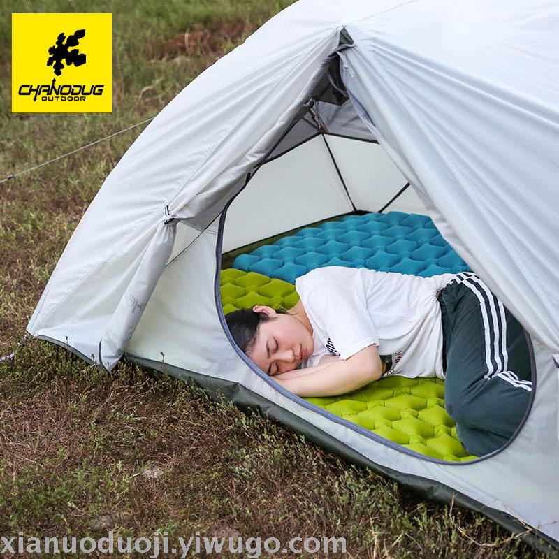 Inflatable outdoor tent sleeping mat, single egg nest moisture-proof mat, camping ground mat, lightweight tent air mat details Picture