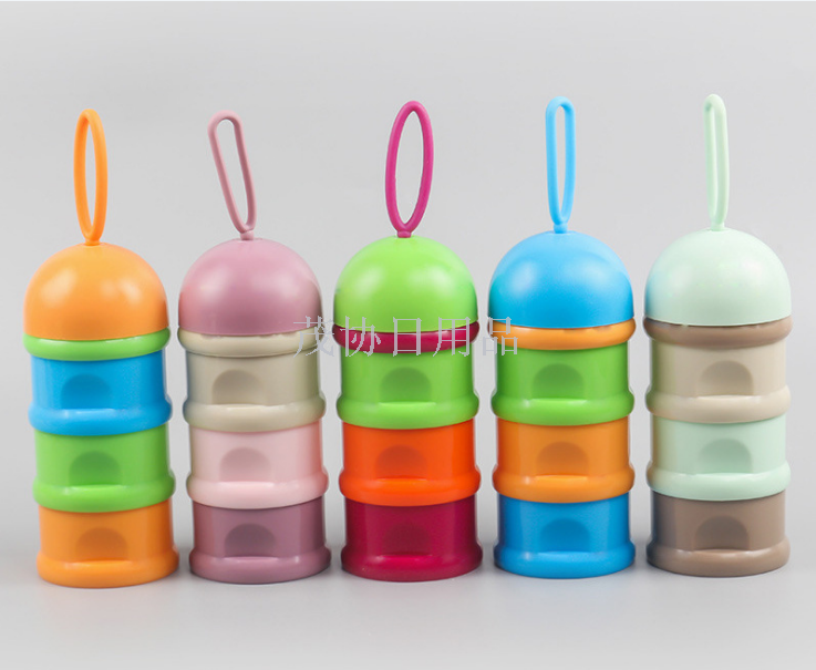 Convenient three-layer baby color milk powder box full figure