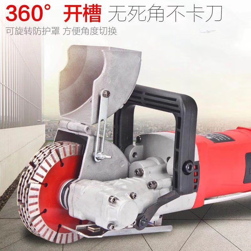The water and electricity project of Yiwu Selection wall slotting machine is installed with automatic double knife piece wire groove tool thumbnail