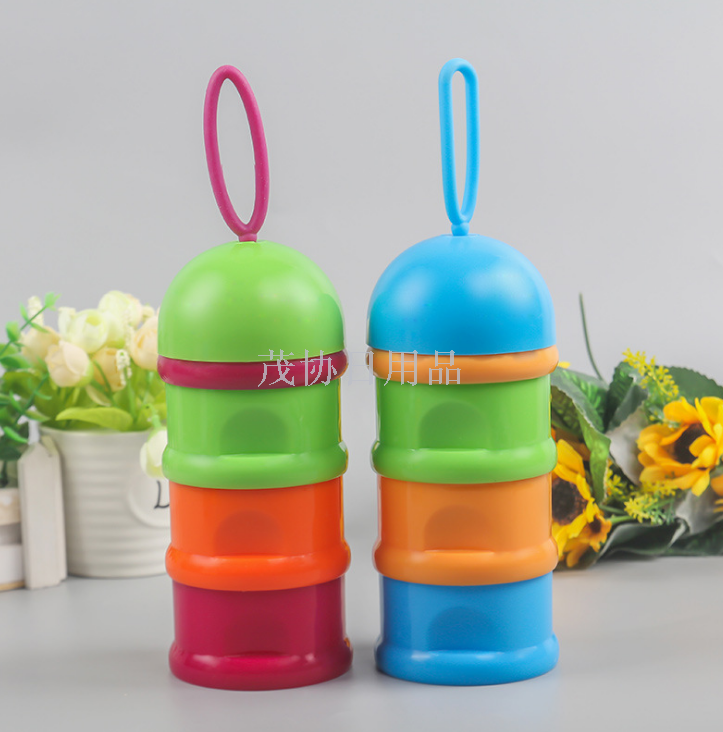 Convenient three-layer baby color milk powder box Specification drawing