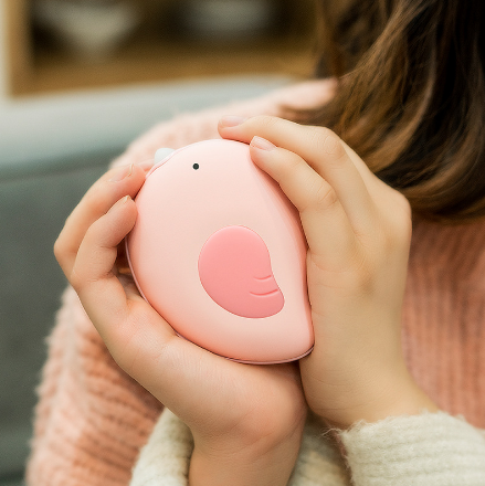 Calentador de corazón pájaro calentador de mano tesoro USB recargable pájaro calentador de bebé con banco de potencia regalo de invierno personalizado