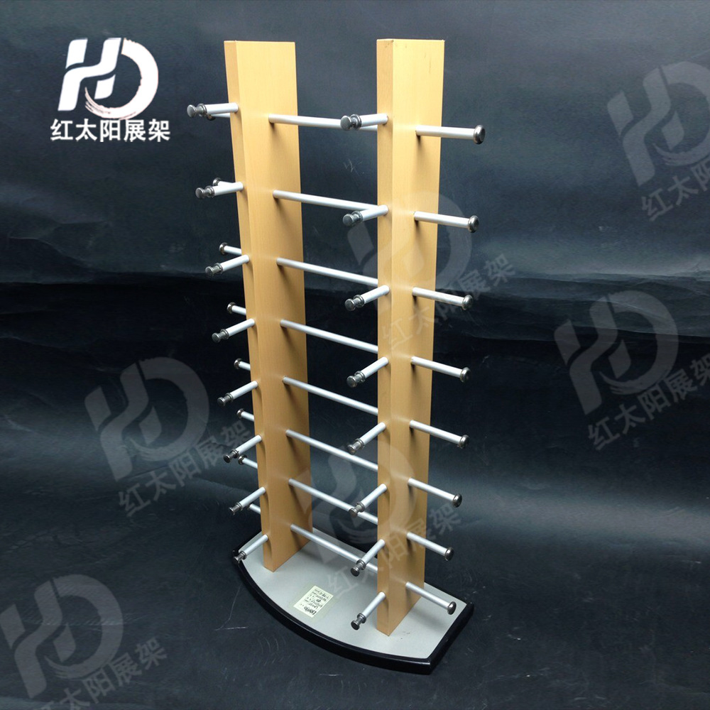 新款厂家直销木质太阳眼镜架 优质木头材料 木纹眼镜展示架