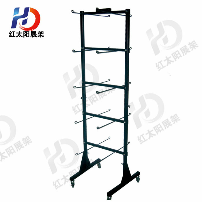 红太阳专业生产 四层铁艺产品展示架 溜冰鞋展示架 拖鞋陈列架