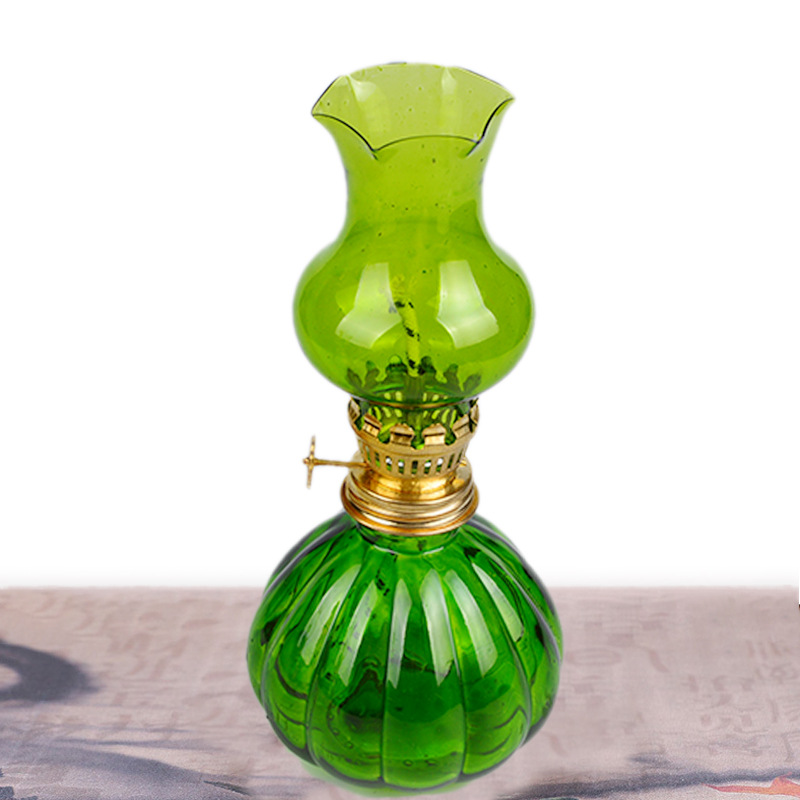 玻璃煤油灯，工艺品老式复古酒精灯，装饰摆件酥油灯，厂家直销。