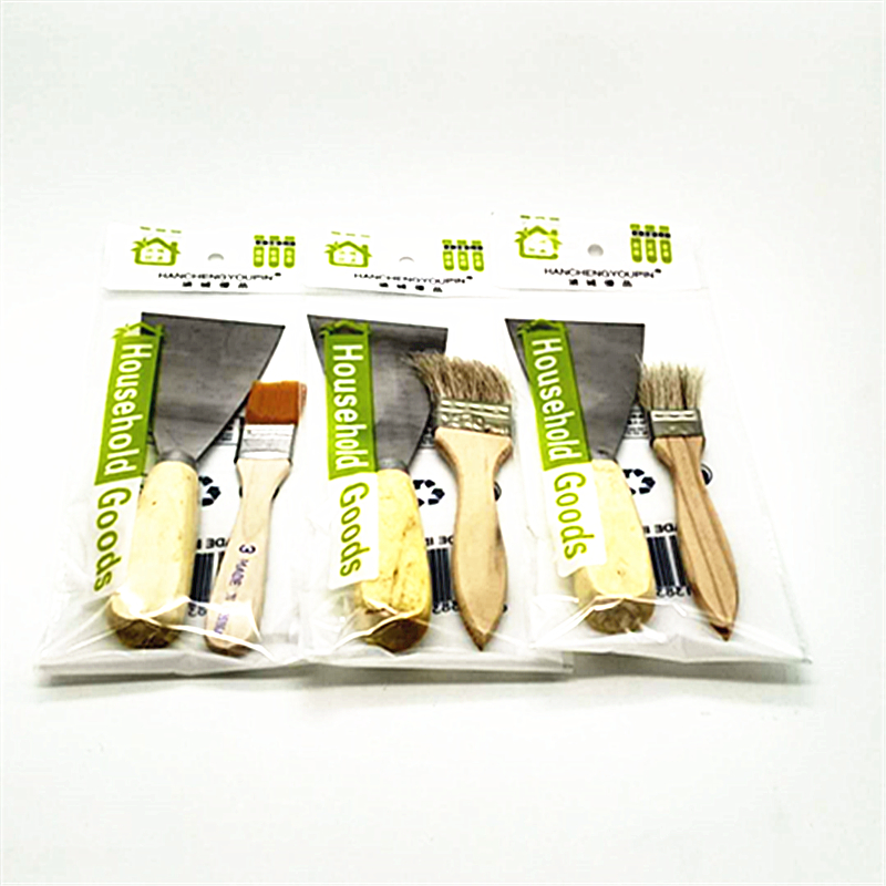 Self-produced self-marketing bag wood flat shovel paint brush multi-purpose wood oil knife brush and other multi-purpose tools