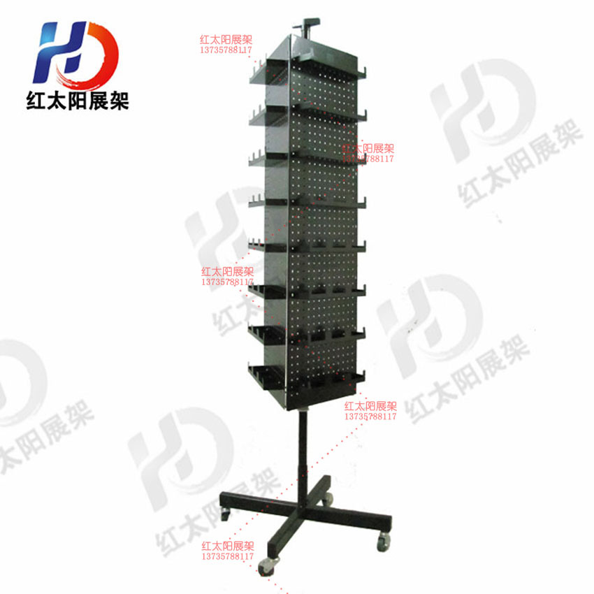 供应展示架/货架/置物架/可旋转黑色网篮架细节图