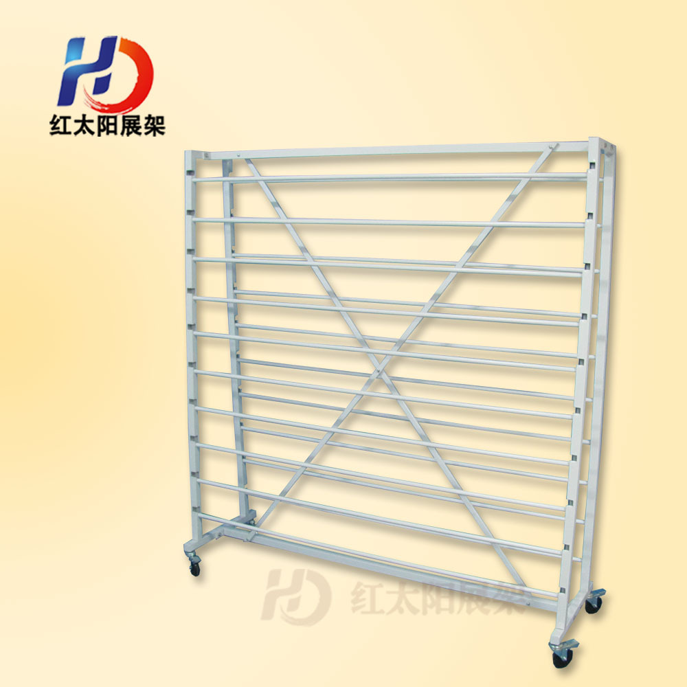 Red sun manufacturers custom tablecloth display stand tablecloth stand carpet stand double-sided iron iron exhibition stand
