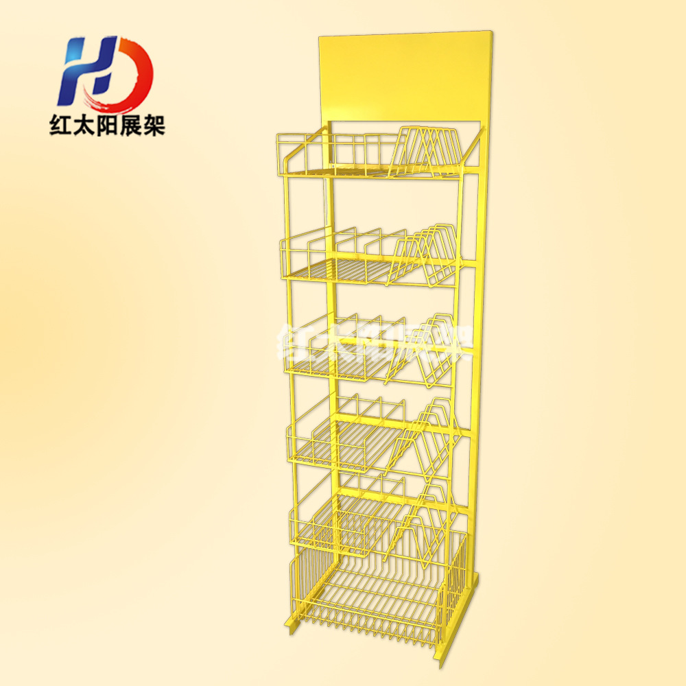 线性铁架落地展示架 碗碟架 精品促销架